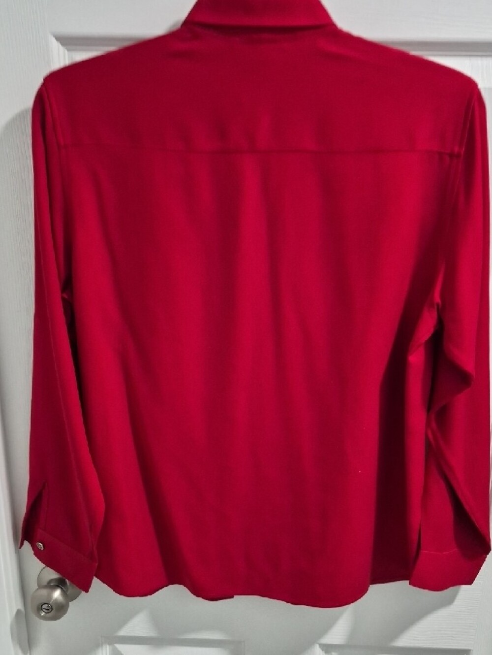 Lauren Ralph Lauren Bright Red Long-Sleeve Button-Down Shirt with Crest - Picture 5 of 5